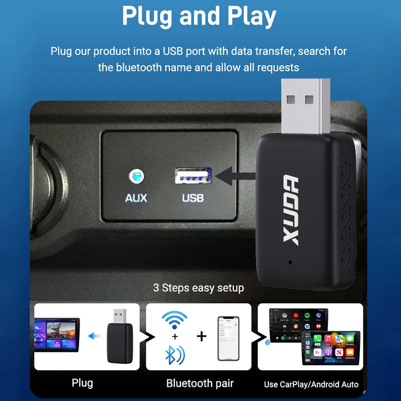 Mini 2-in-1 Wireless CarPlay & Android Auto Adapter