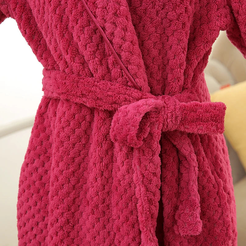 Women's Long Zip-Up Flannel Bathrobe, Plus Sizes