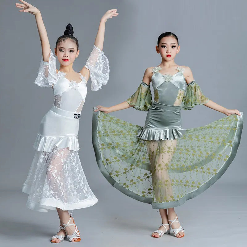 Girls national standard modern dance dress