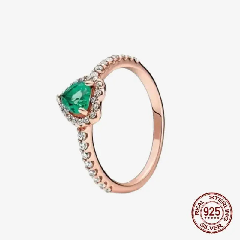 925 Sterling Silver Open Ring Style CZ Paved Heart Butterfly Flower Colorful Gemstone Ring For Women Daily Wear Jewelry Gift