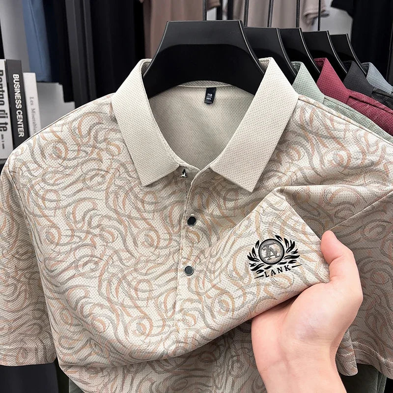 Men's Embroidered Polo Shirt - Lightweight Short Sleeve, Casual Style