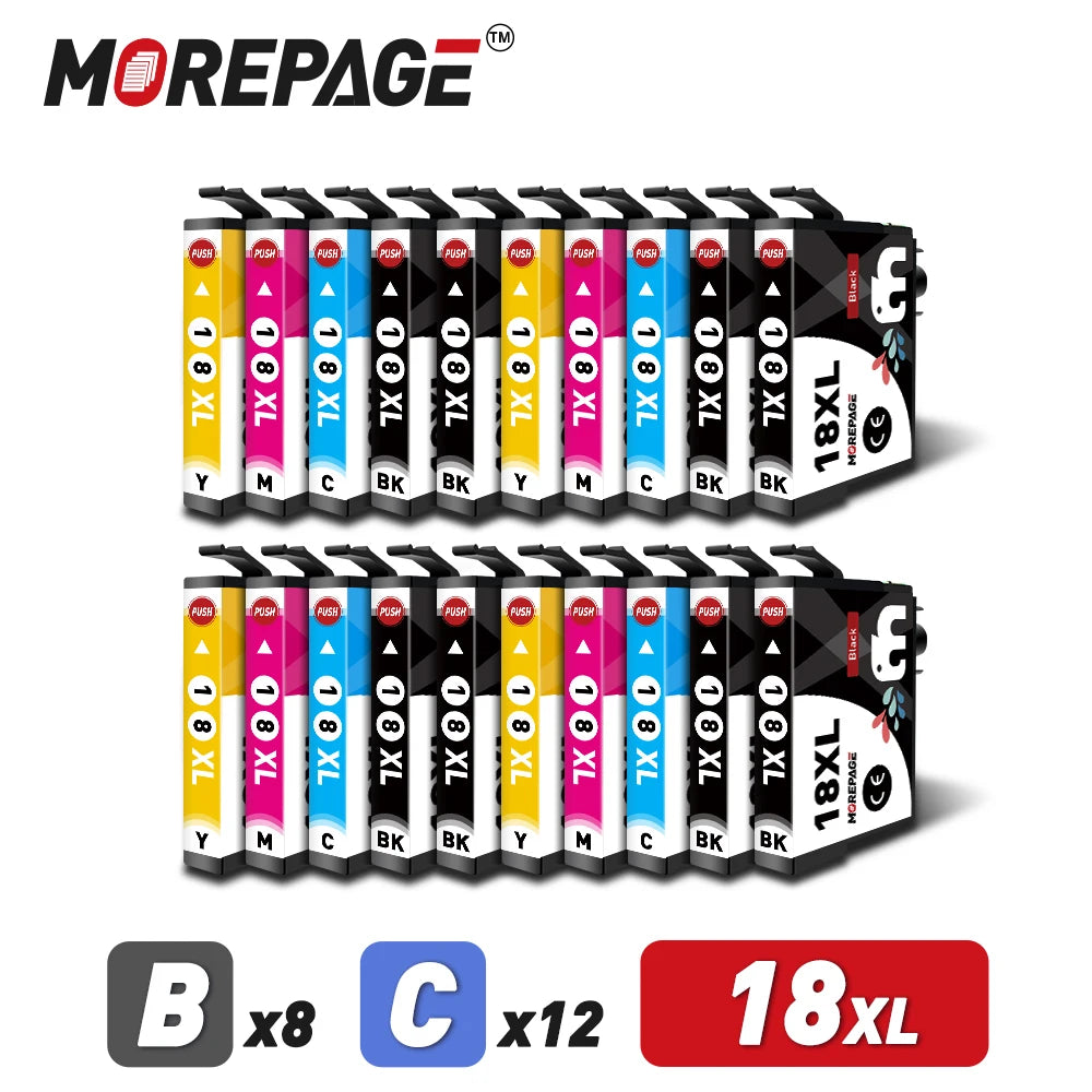 18XL Ink Cartridge For Epson T1811 1812 1813 1814 XL Compatible XP30 XP412 XP102 XP212 405 205 302 402 415 Printer