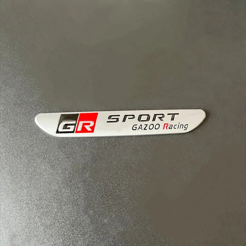 3D Metal GR Sport Gazoo Racing Side Fender Emblem Rear Boot Trunk Badge Sticker For Toyota GR sport C-HR RAV4 Corolla Camry