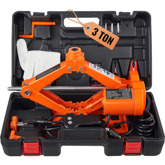Electric Car Jack 3/5 Ton 12V – Scissor & Hydraulic Jack with Tire Inflator for Truck & SUV