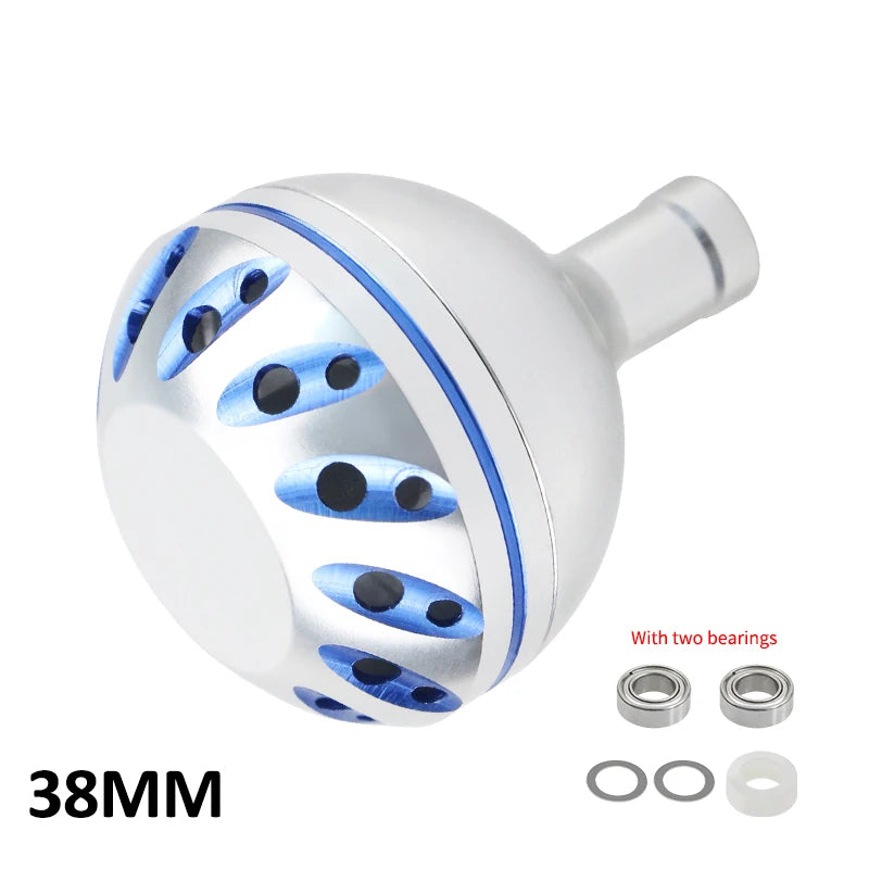 EKfan 30/35/38mm Alloy Metal Fishing Handle Knob For Spinning Baitcast Reel Dawa Shmano 4MM Shaft Fishing Rocker DIY Tool Parts