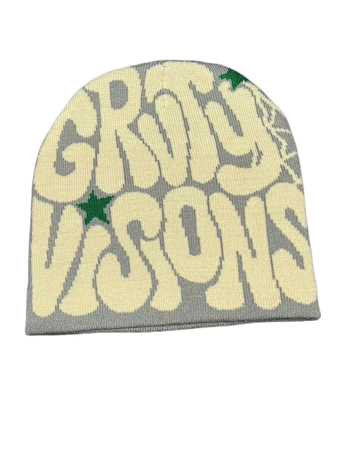 Graphic Knit Beanie, Unisex Y2K Winter Hat