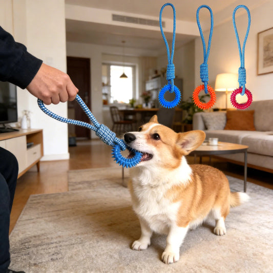 Dog Tug & Chew Toy - Indoor Interactive Training Toy