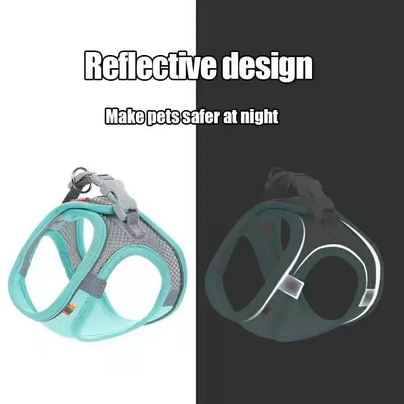 Reflective Cat & Dog Harness Vest with Rope Leash - Small to Medium – photo 2