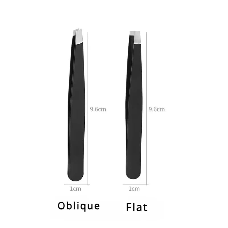 Professional Stainless Steel Precision Tweezer - Slant Tip Hair Plucker for Easy Grooming, Eyebrows & Beardfor-Prtable and Comfo