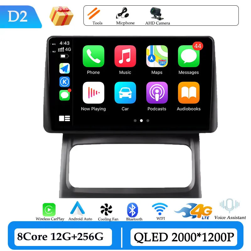 Android Car Stereo for Renault Clio 2 BB CB (2001–2012) — Wireless CarPlay, GPS, DSP, WiFi