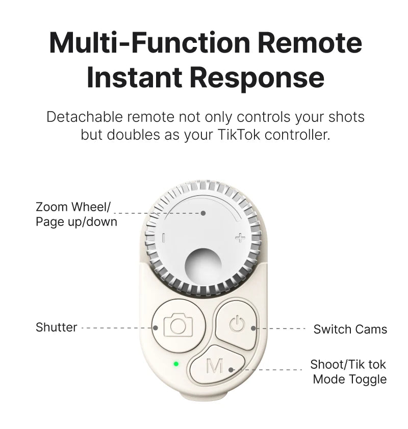 TELEISN Magnetic Bluetooth ZOOM Remote Selfie Stick Tripod For Iphone HUAWEI XIAOMI SAMSUNG Extendable Portable Vlogging Stand