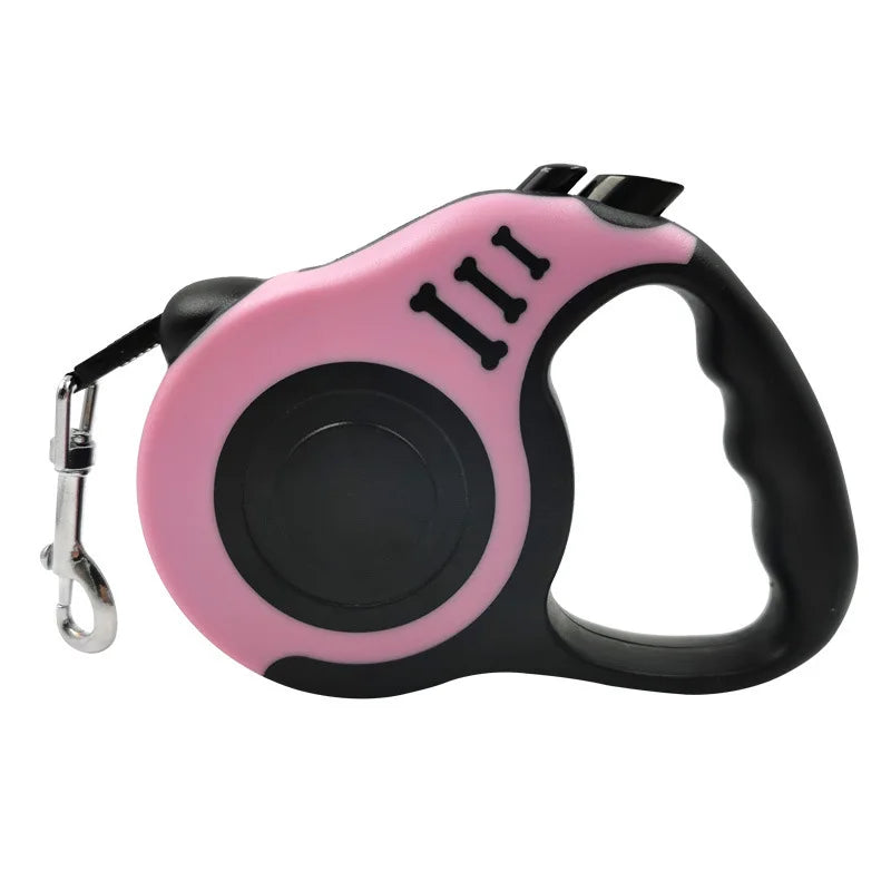 3 or 5 Meter Retractable Leash - Small, Medium & Large Dogs