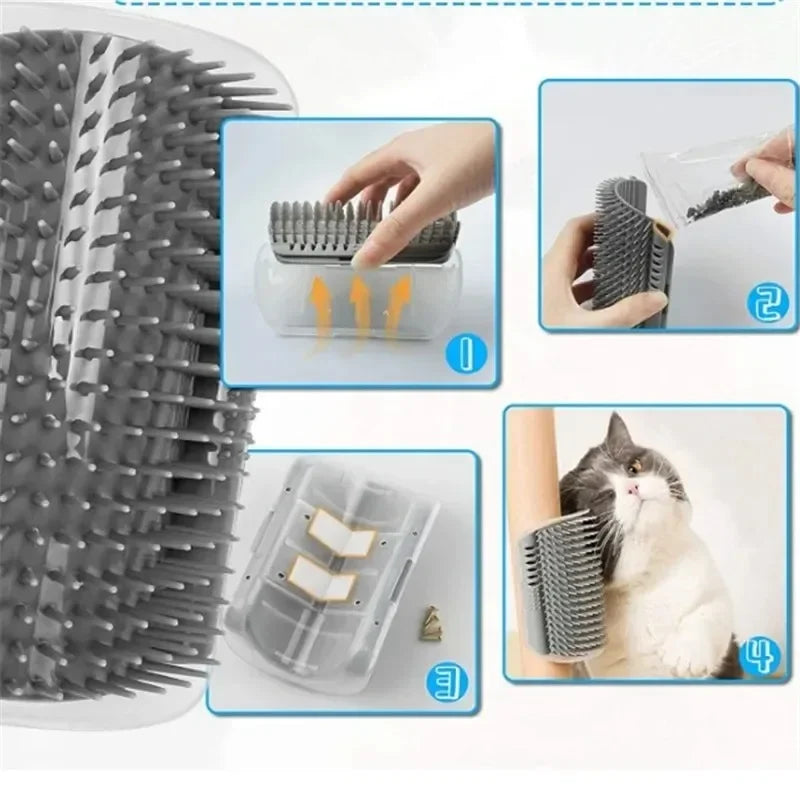 Corner Cat Self-Grooming Brush & Scratching Board – photo 6