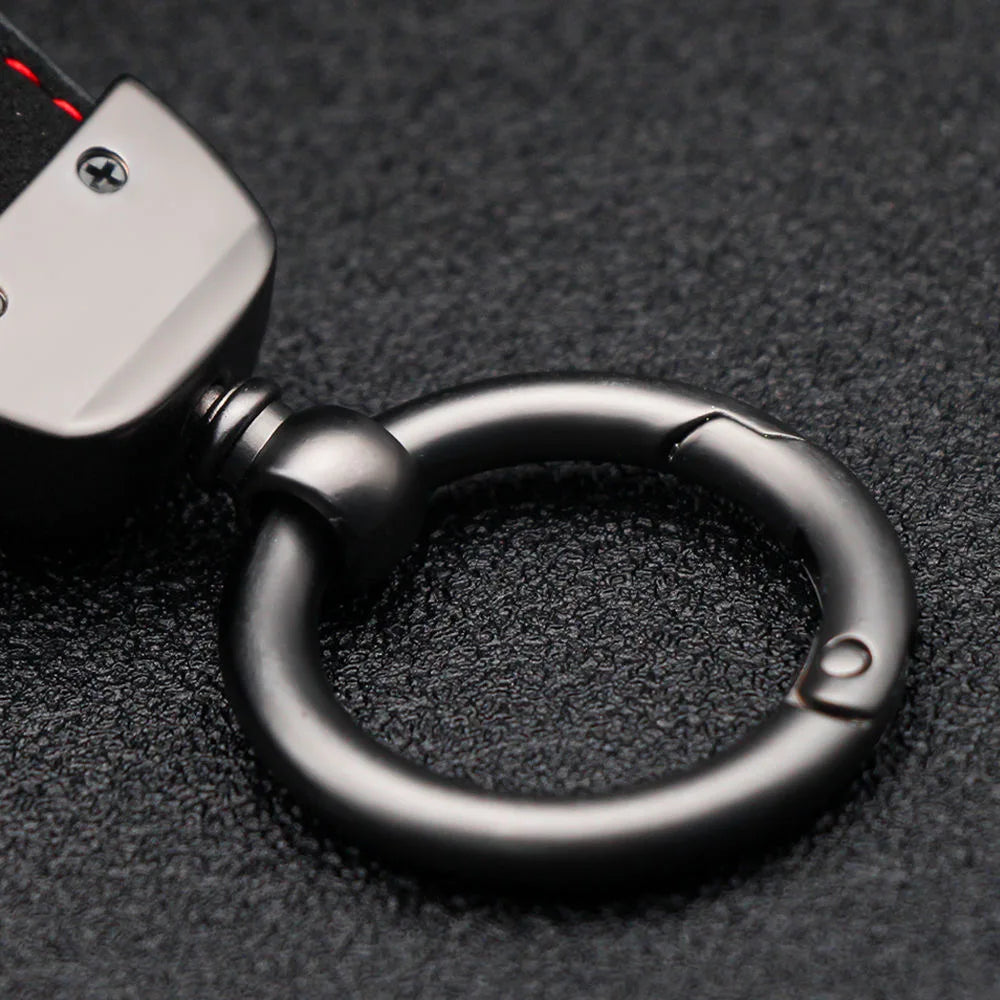 Suede Metal Buckle Car Keychain Keyring Men Gift Accessories for Toyota GR Sport Gazoo Racing Yaris 86 Corolla Hilux Supra C-HR