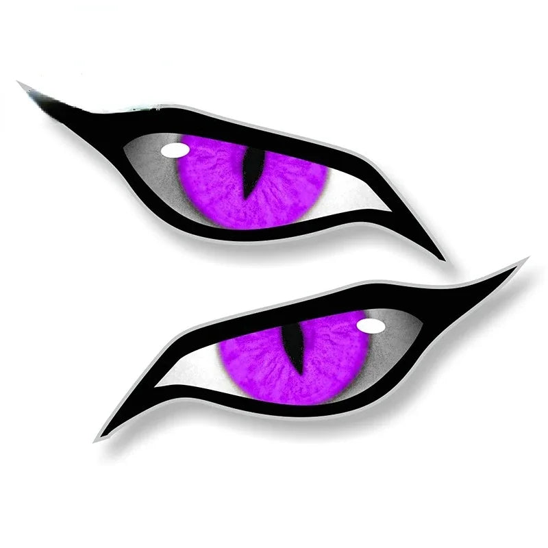Car Stickers for Evil Yellow Eyes RV Motorcycle Occlusion Scratch Waterproof Windshield VAN Anime Decal VINYL STICKER Products