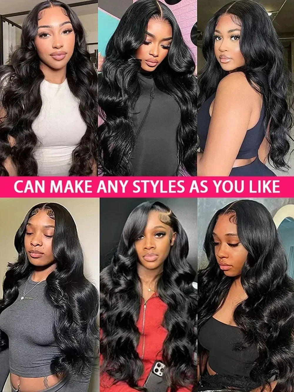 250 Density Human Hair Wig — Body Wave HD Lace Front, 13x6