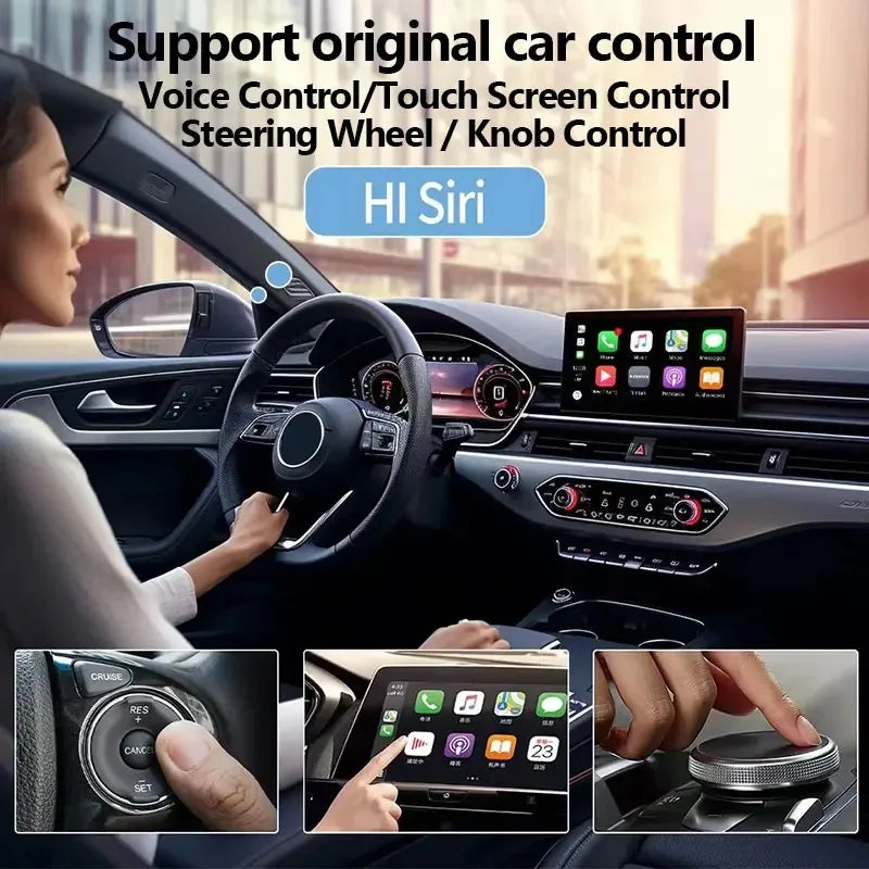 Wireless CarPlay & Android Auto AI Box, Compatible with Mazda, Toyota & Volvo