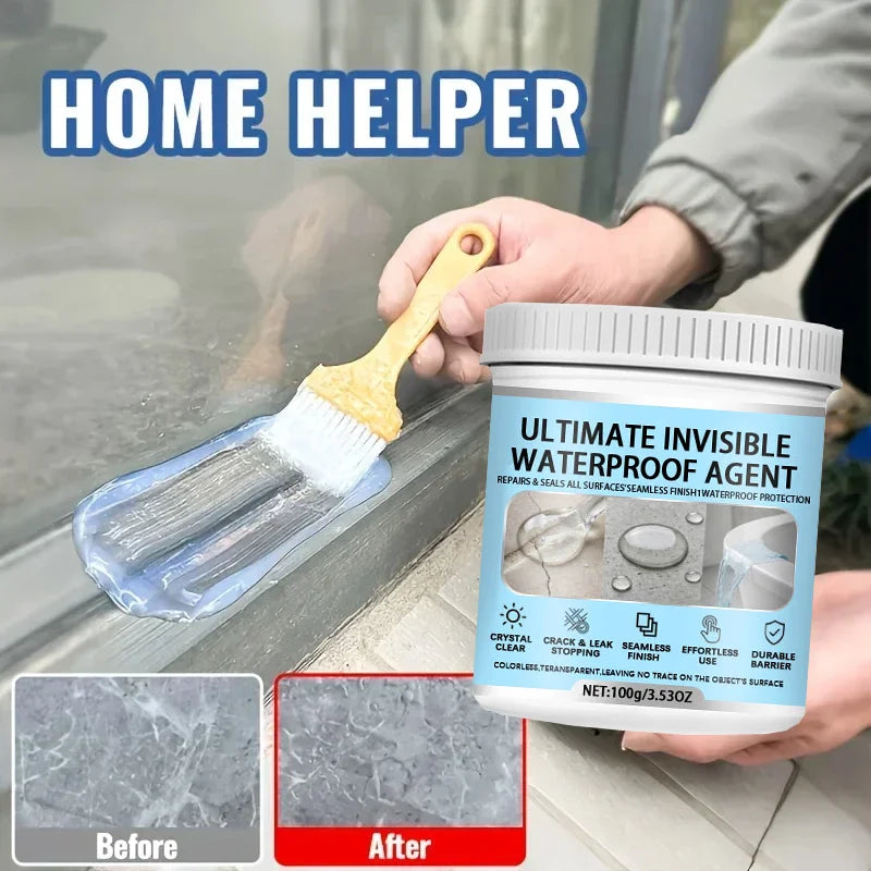 Clear Waterproof Sealant Coating, Invisible Leak Repair