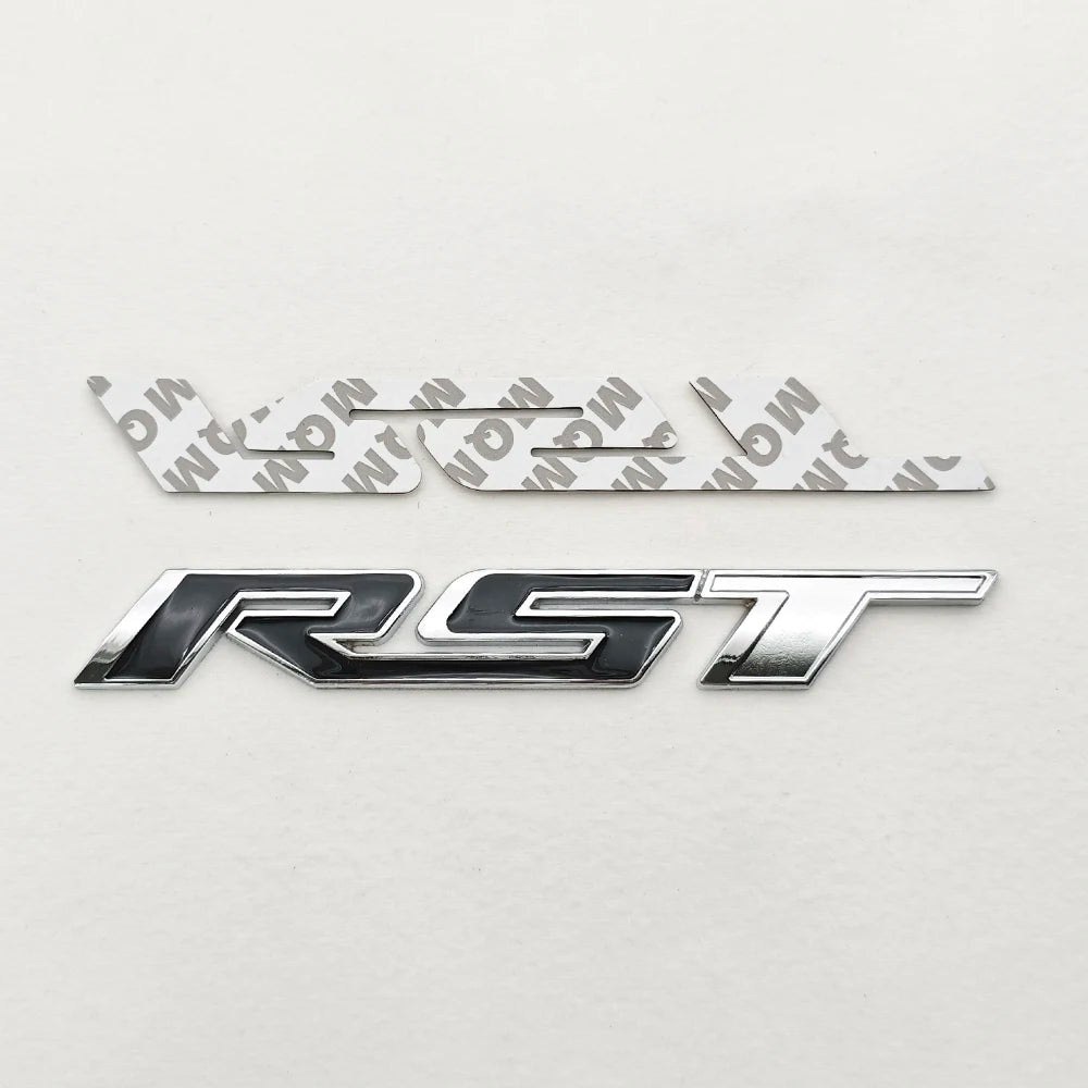 3D Metal Car Sticker RST Logo Front Grill Emblem Trunk Fender Badge For Chevrolet Tahoe Silverado Suburban Colorado Accessories