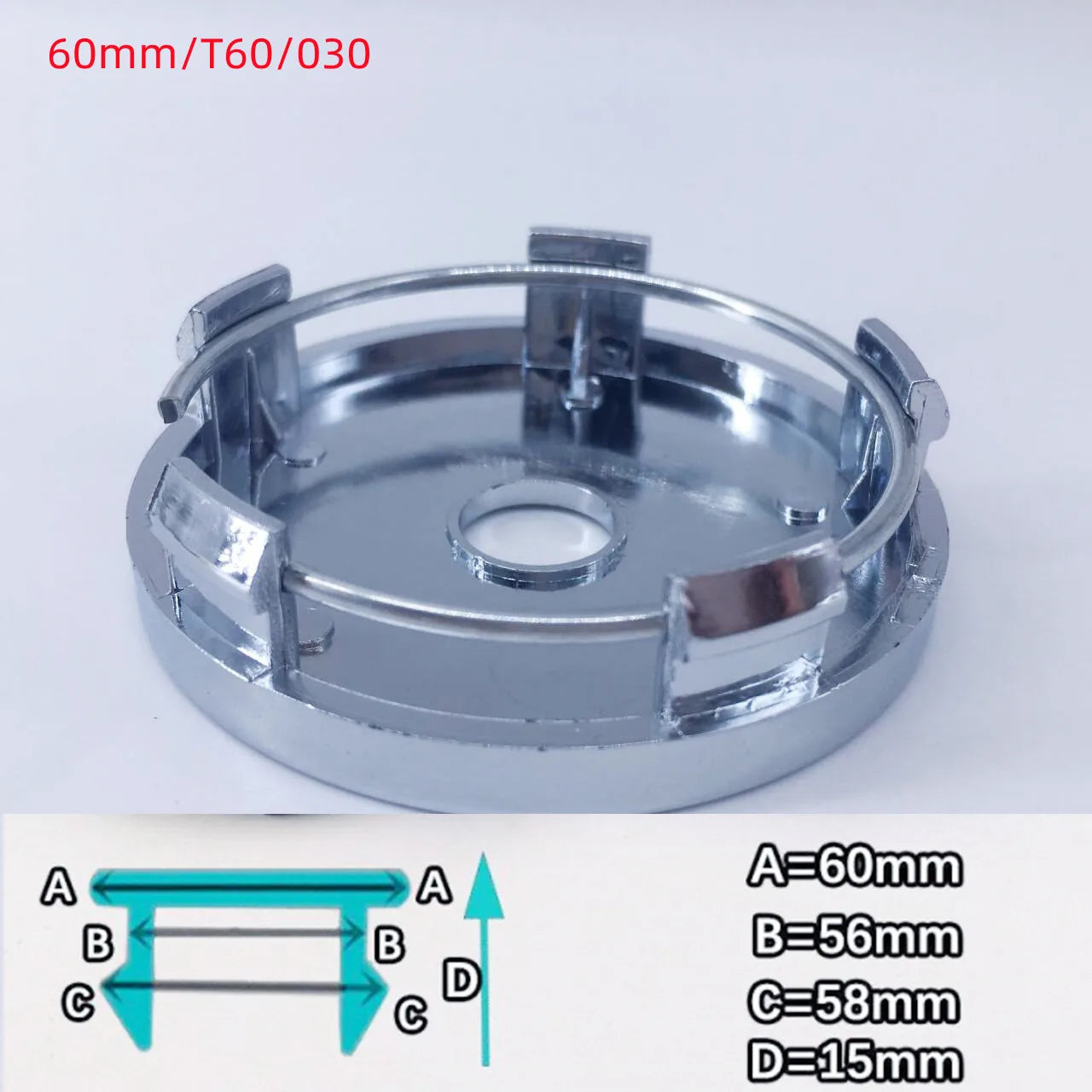 Universal Car Wheel Hub Center Caps - 4pcs Set (49-68mm)