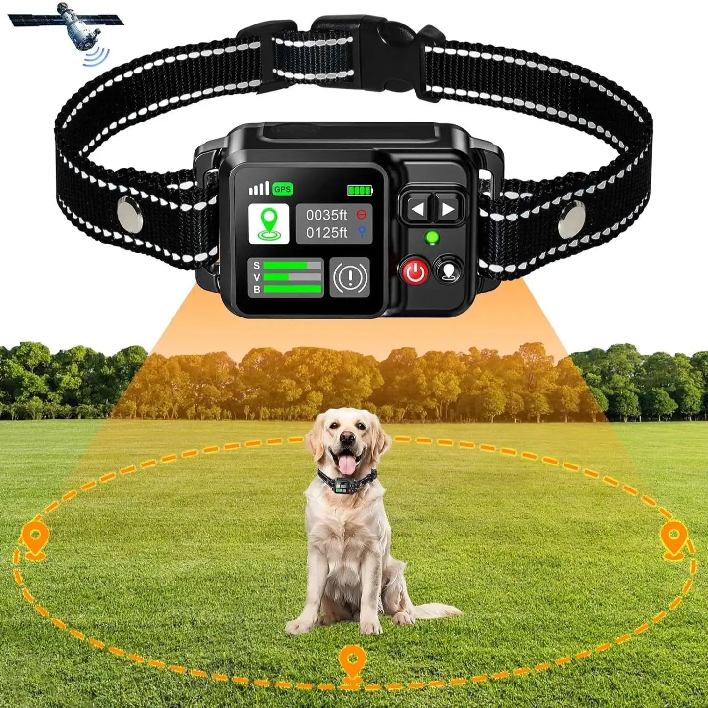 GPS Wireless Dog Fencing System – Electric Satellite Pet Fence | 15–2000m Range