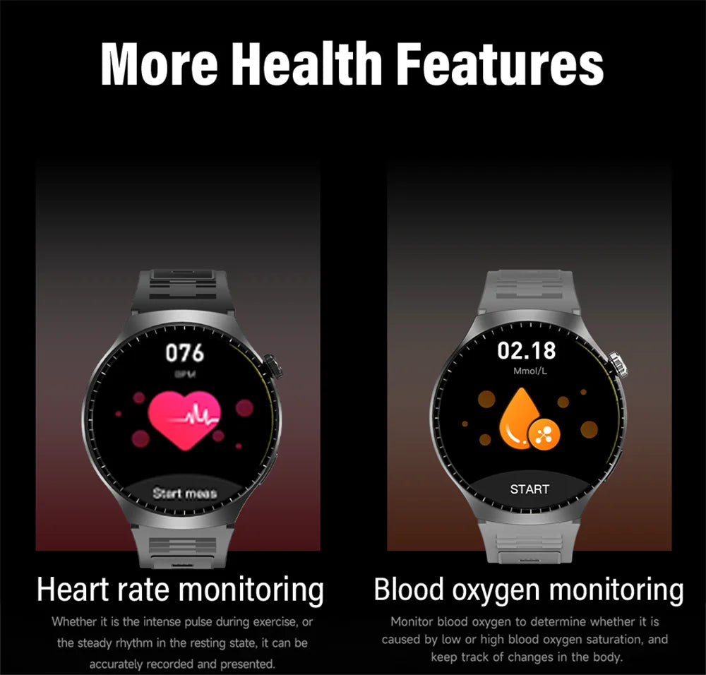 G.L Wear 2026 New Men's Smart Watch HD Display Health Tracking Bluetooth Calling Voice Assistant Sports Smartwatch