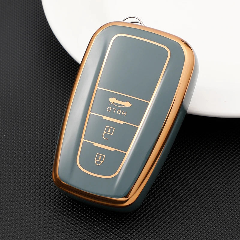 2/3/4 Buttons for Toyota Camry CHR Corolla RAV4 Avalon Land Cruiser Prado Prius 2017 - 2022 TPU Car Key Case Cover Fob Keychain