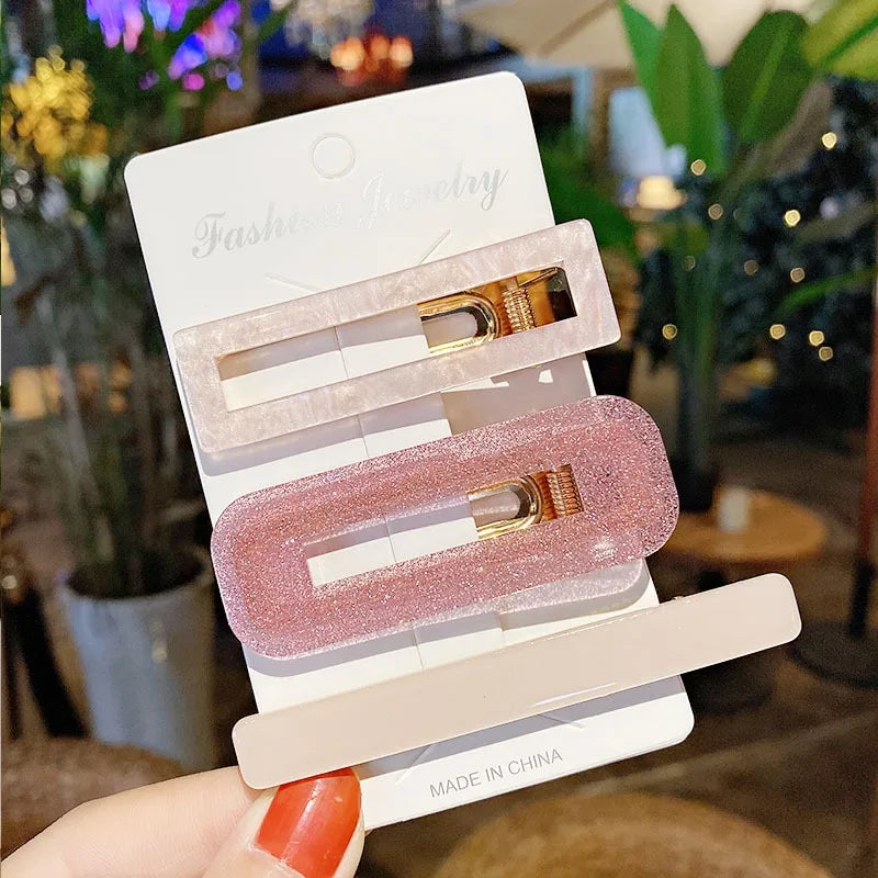 UXSL Girls Hairpins Cute Cat Acetate Hair Clips Headdress Womens Water Drop Leopard Print Barrettes Hair Accessories Gift