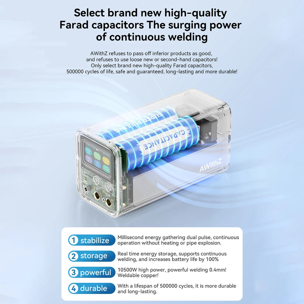 AWithZ UF20B Spot Welder Super Farad Capacitor Spot Welding Machine 18650 Lithium Battery DIY Nickel Sheet Welding Machine EU