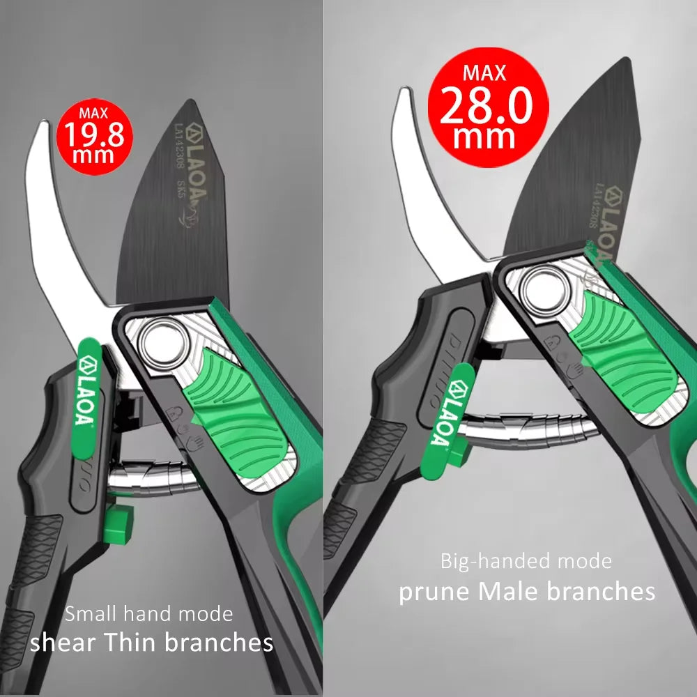 LAOA SK5 Garden Pruning Scissors – Hardened Blade Shears for Fruit, Flowers & Branches