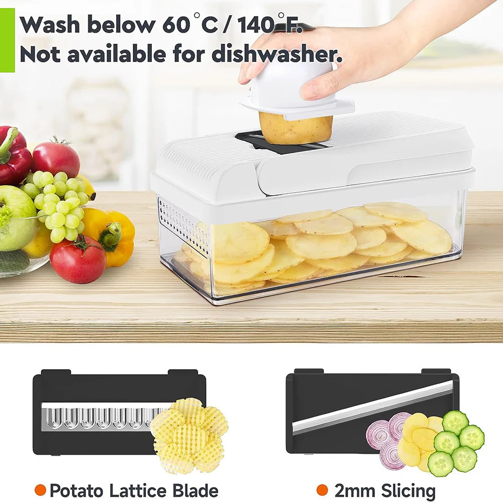 15-in-1 Vegetable Chopper with Container - 7 Blades and Grater - photo 3