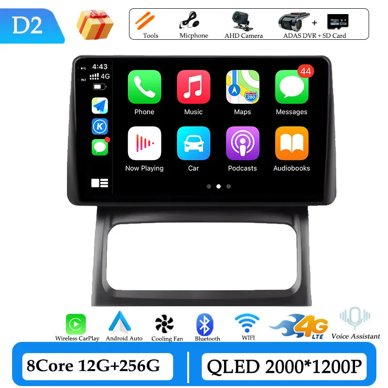 Android Car Stereo for Renault Clio 2 BB CB (2001–2012) — Wireless CarPlay, GPS, DSP, WiFi
