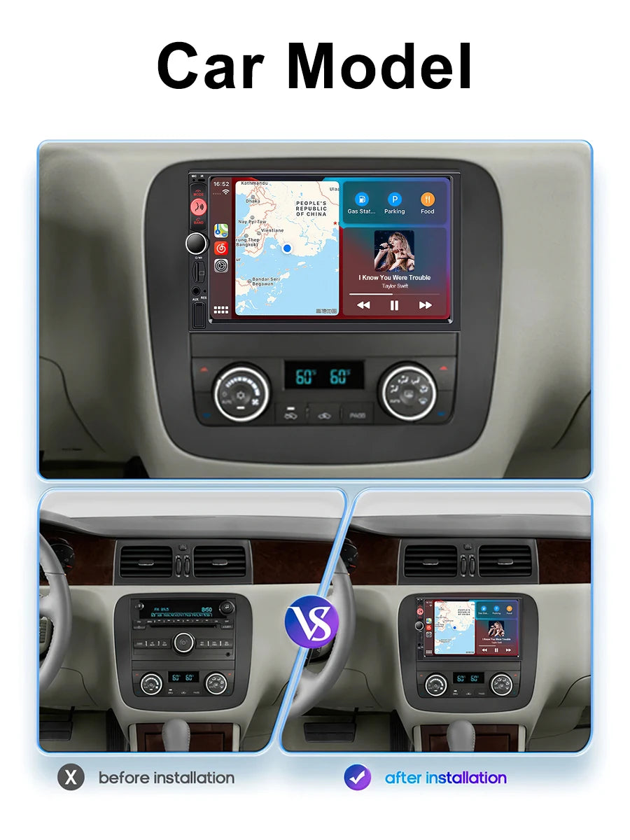 XIMA 2Din 7" IPS Universal Wireless CarPlay Android Auto Car Radio Stereo Multimedia Autoaudio FM Receiver Mirror Link Monitor