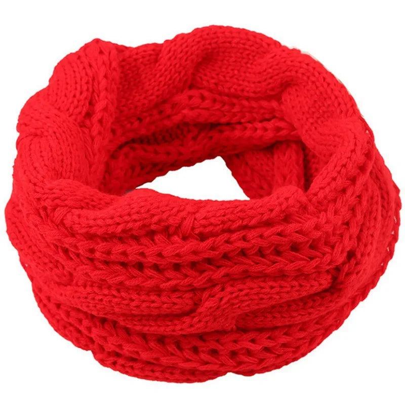 Women's Color Block Knit Loop Scarf - Circle Infinity Winter Scarf - photo 20