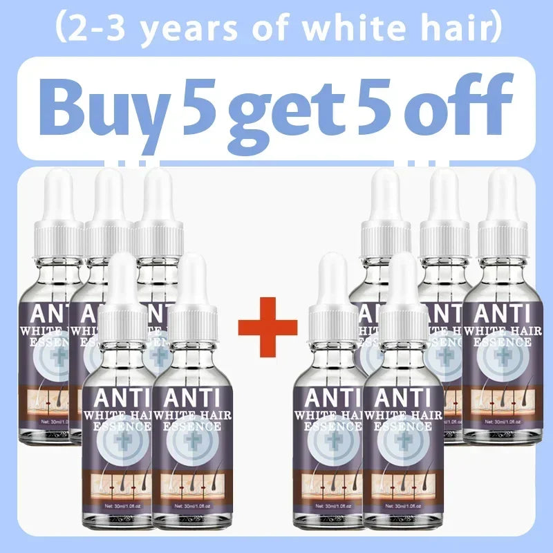 White hair killer, remove gray hair and restore natural hair color in 7 days