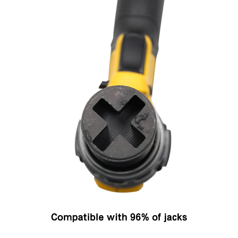 Automotive High Hardness Cross-Shape Socket Wrench Electric Conversion Connect Rod Tire Unload Labor-Save Jack Tool