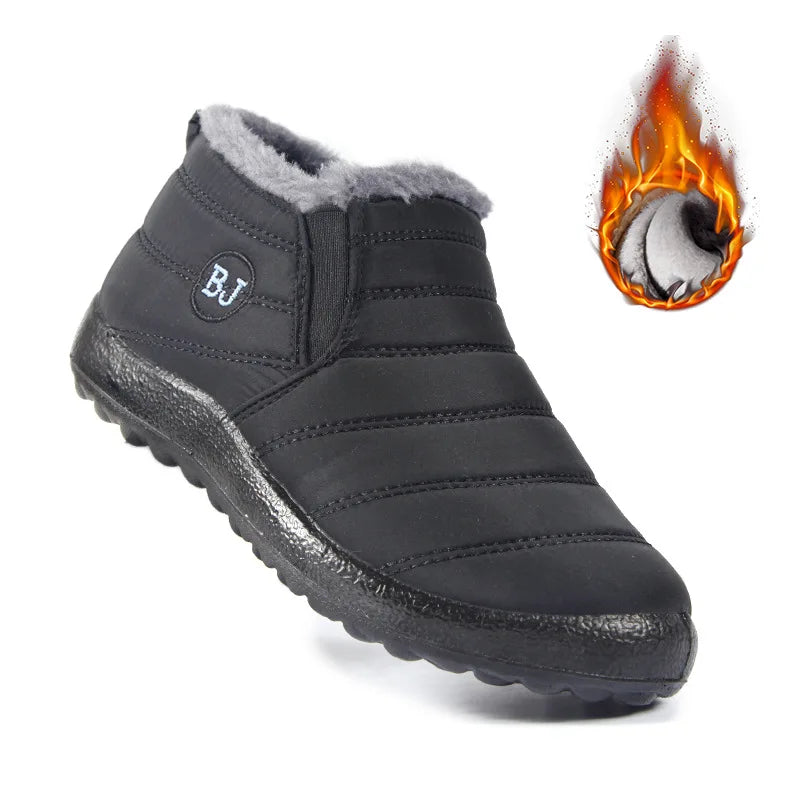 Slip-On Platform Ankle Snow Boots - Plush Lined Winter Shoes - photo 8