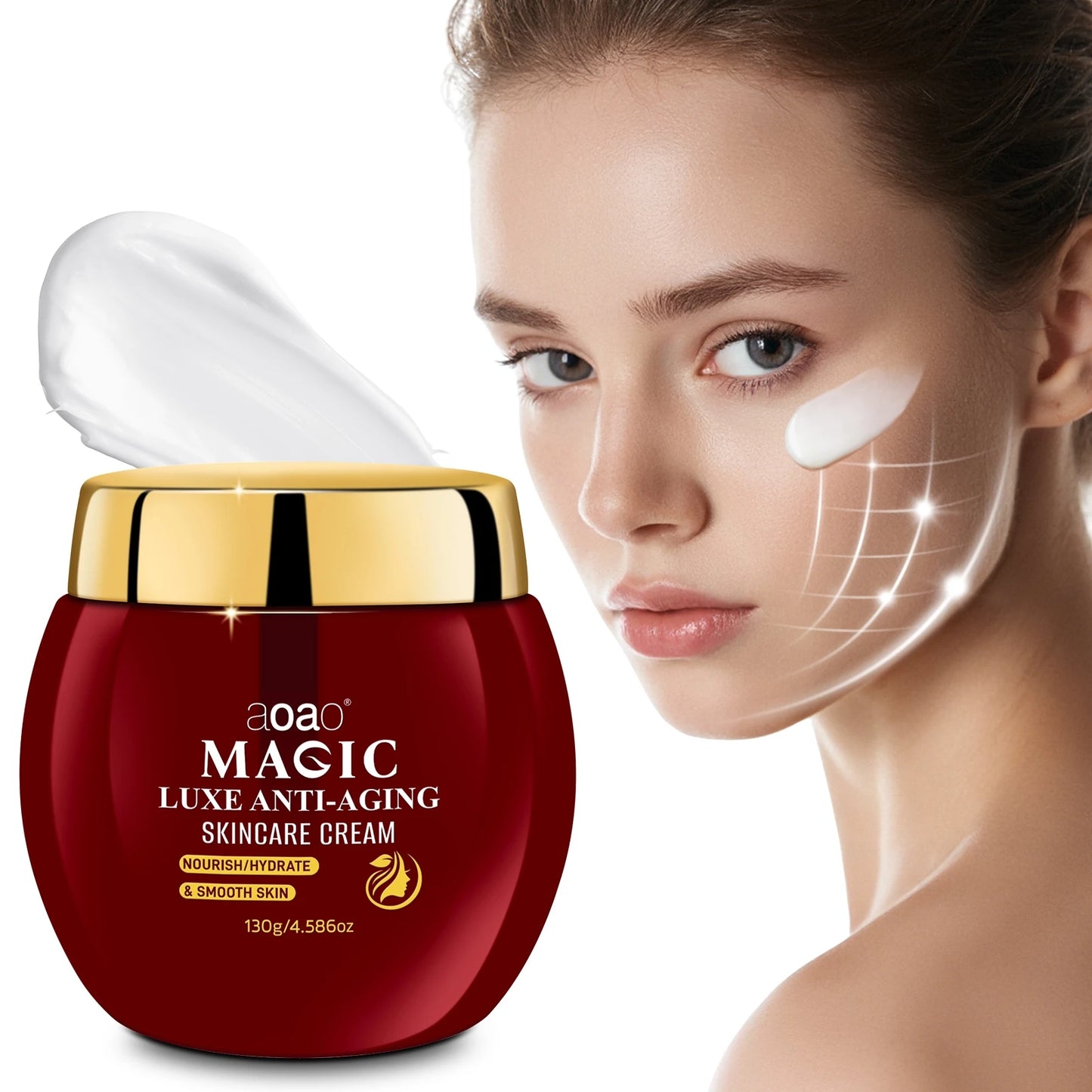 Luxury Anti-Wrinkle Cream with Vitamin E Glycerin Collagen & Hyaluronic Acid Hydrated Smooth Radiant Skin Anti-Aging Youthful Look