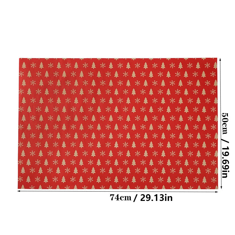 Christmas Gift Wrapping Paper Kraft Glossy Options DIY Holiday Party Packaging Festive Present Wrapping for Xmas Gifts