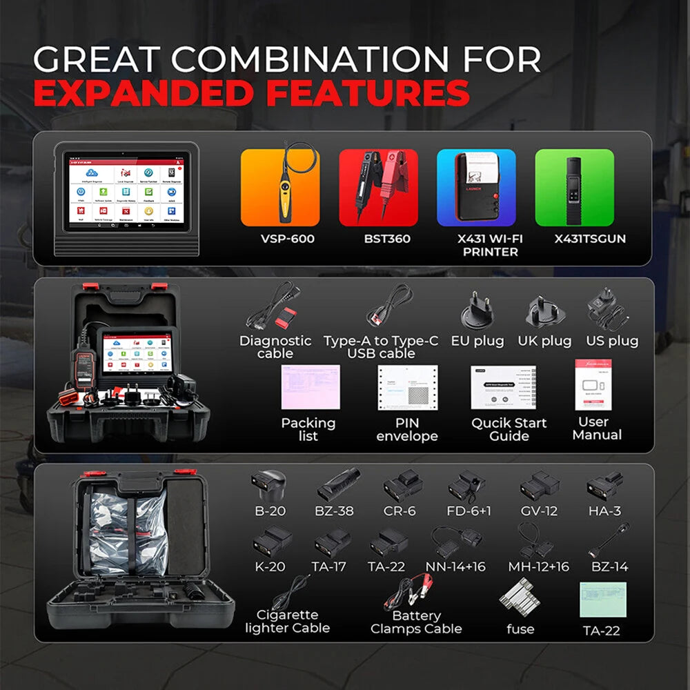 LAUNCH X431 PRO V5.0 Bi-Directional OBD2 Diagnostic Scanner — All-System, 37 Resets, ECU Coding