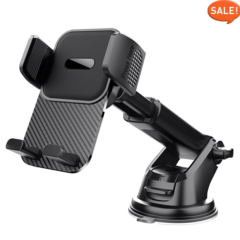 Car Phone Holder for Dashboard & Windshield – Universal Clip Mount for 4.7–7" Phones