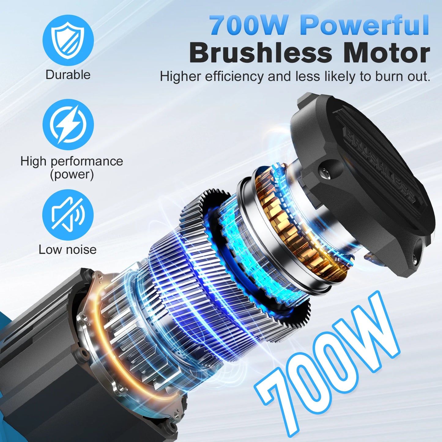 Nananuu 8" Mini Cordless Chainsaw – Brushless Motor for Makita 18V Battery | Wood Cutting Power Tool