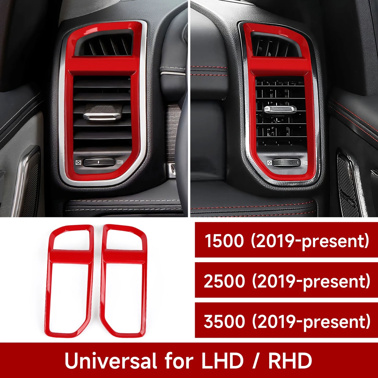 Carbon Fiber Interior Trim Sticker Kit for Dodge RAM 1500/2500/3500 2019-2026