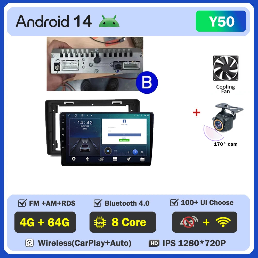 Car Stereo with Apple CarPlay & Android Auto, Compatible with Renault Trafic 2, Opel Vivaro A & Nissan Primastar