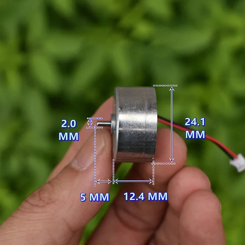 RF-300CA-16220 DC 1.5V-3.7V 3V 7500RPM High Speed Mute Micro 24mm Round 300 Motor for Hobby Toy Solar Engine Fan