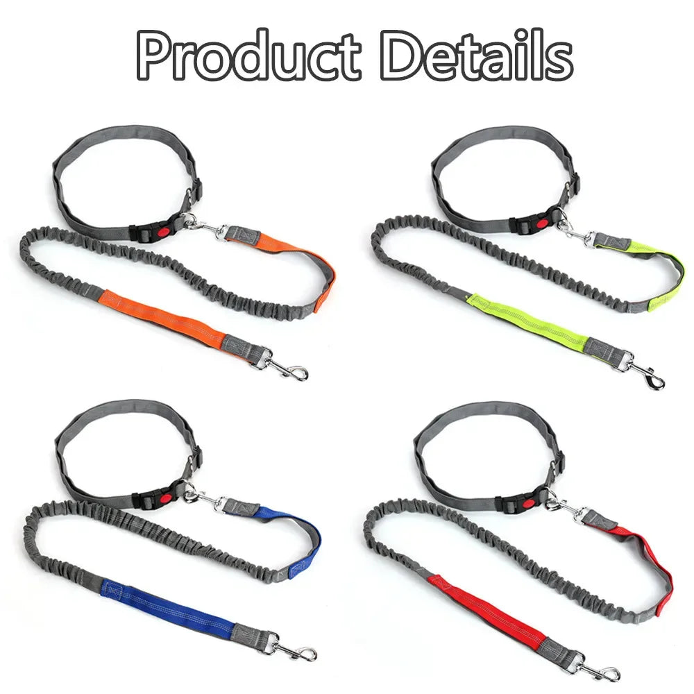 Hands-Free Retractable Dog Leash with Waist Belt – photo 3