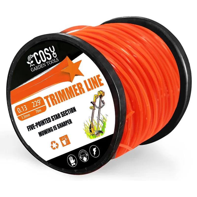 2.4mm130m Nylon Octagonal shape Mowing Trimmer Line Trimmer Head String for Grass Trimmer Roll Grass Rope Line Brushcutter Wires
