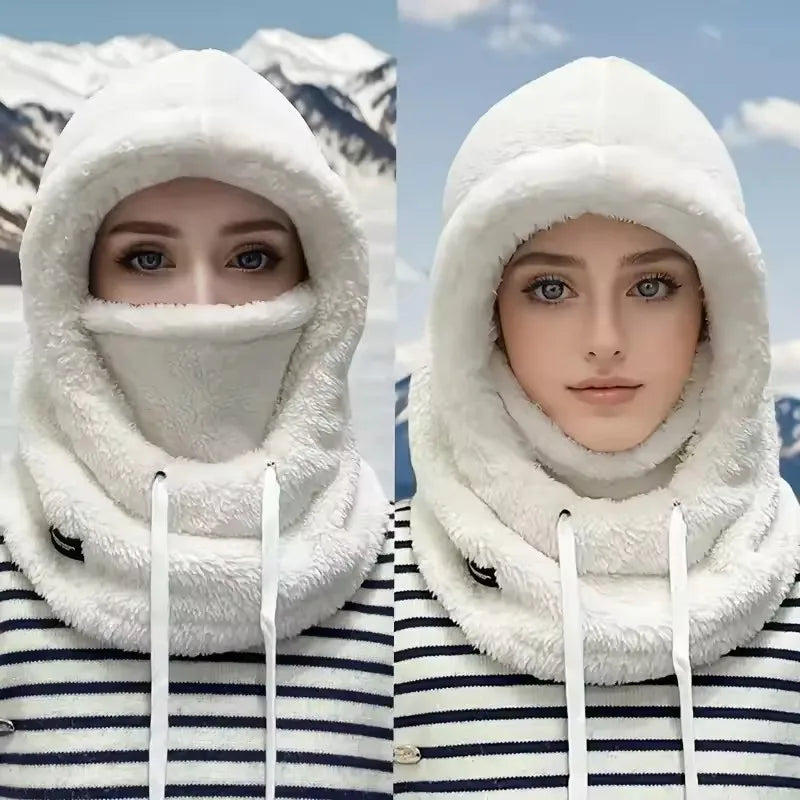 Fleece Balaclava Ski Hood, Windproof Face Cover