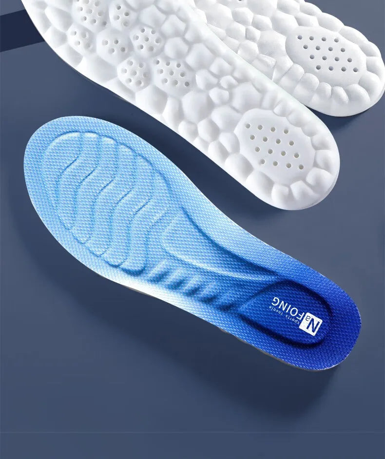 4D Cloud Sports Insoles – Shock Absorbing, Breathable PU Shoe Inserts