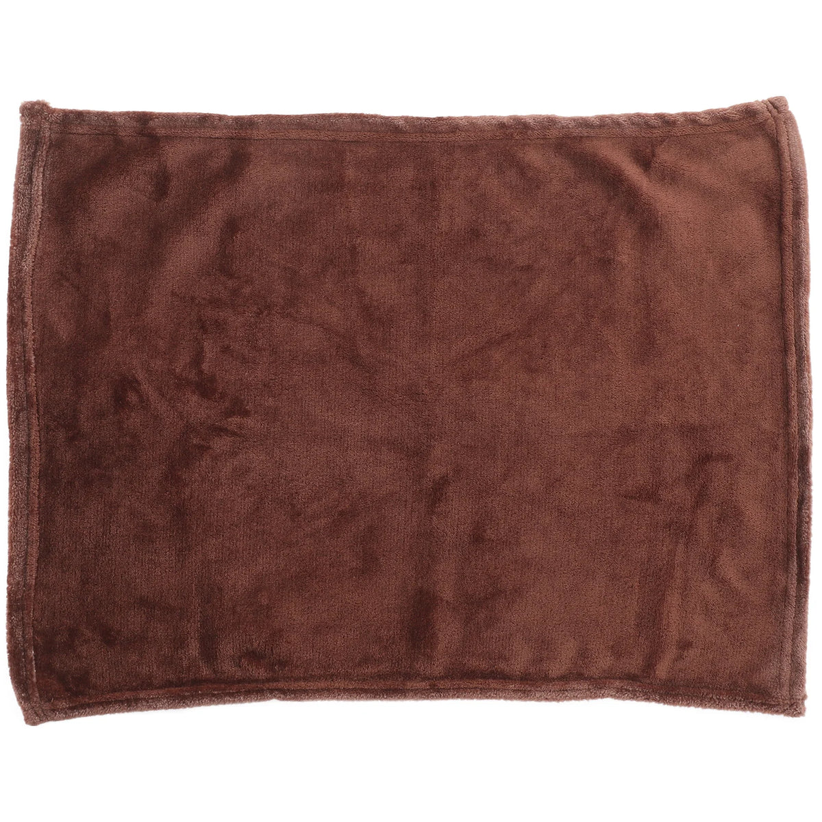 Coffee Color Flannel Fleece Pet Blanket - Lightweight Solid Bedding - photo 2